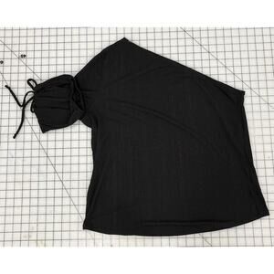 Maurices One Sleeve Shirt Tie On Sleeve With Hoop Black XL I9